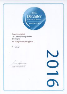 Decanter Commended - Champagne Jean Arnoult Prestige - 2016