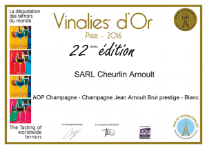 Vinalies d'Or - Champagne Jean Arnoult Prestige - 2016